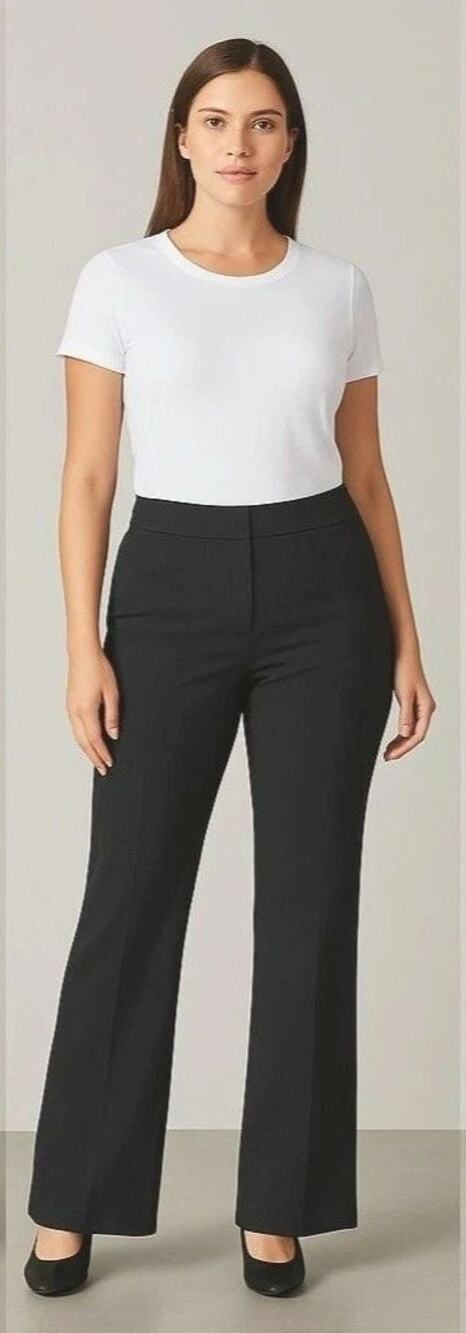 Chicos So Slimming Straight Pant Black Manhattan Trouser 3 Short (XL 16)
